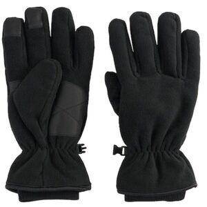 Men's Tek Gear Black Warm Tek Touchscreen Micro Fleece Gloves S/M